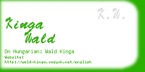 kinga wald business card